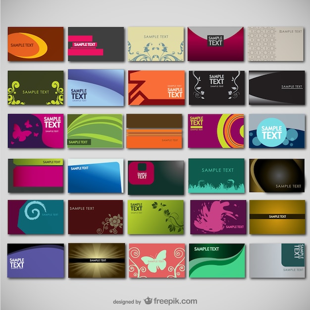 Free Vector large collection of card templates