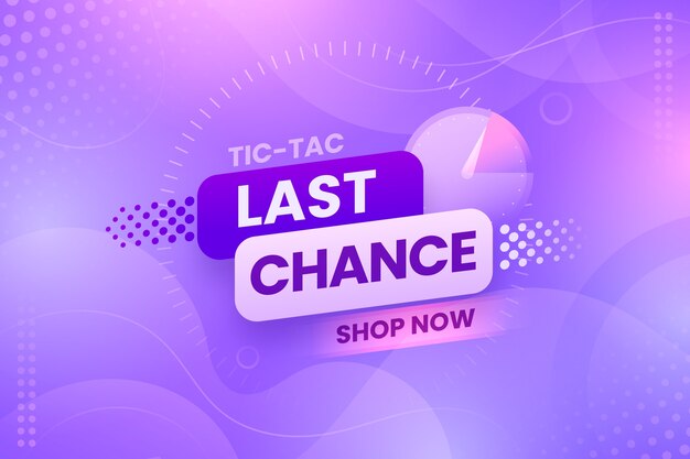 Last chance gradient label background