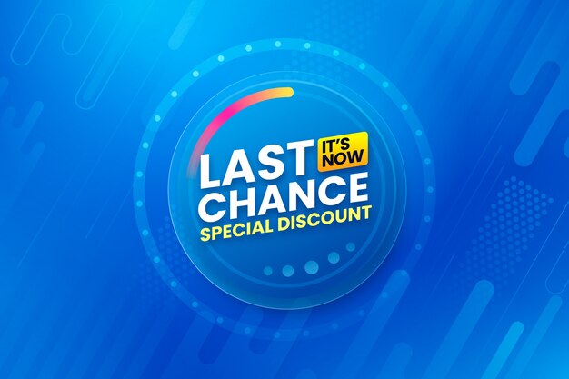 Last chance gradient label background