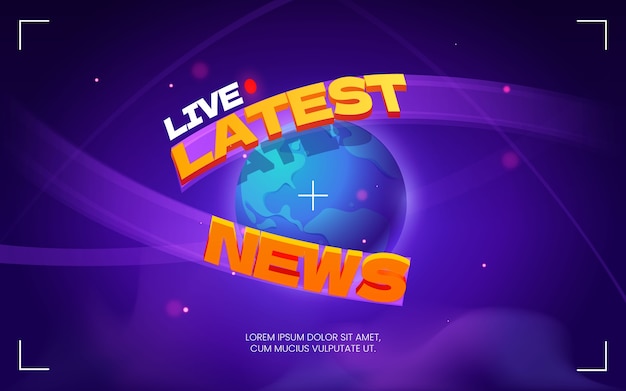 Free Vector lastest news background