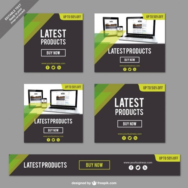 Free Vector latest products banners