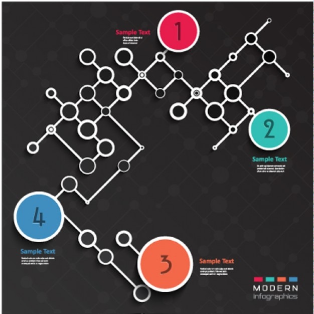 Free Vector lattice infographic layout