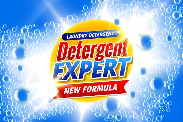 Free Vector laundry detergent packaging for detergent expert