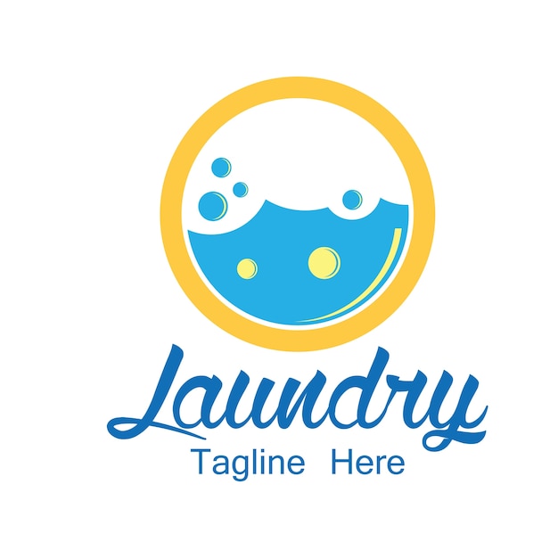 Laundry logo with text space for your slogan 