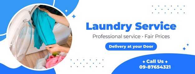 Laundry service  template design