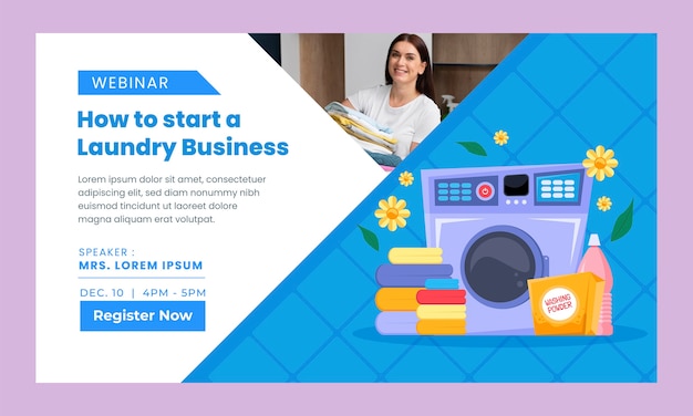 Laundry service  webinar template