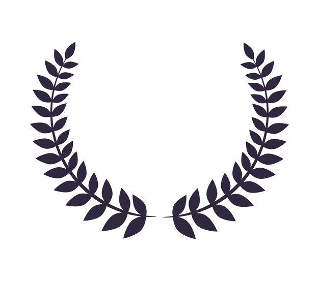 laurel leaves icon white background