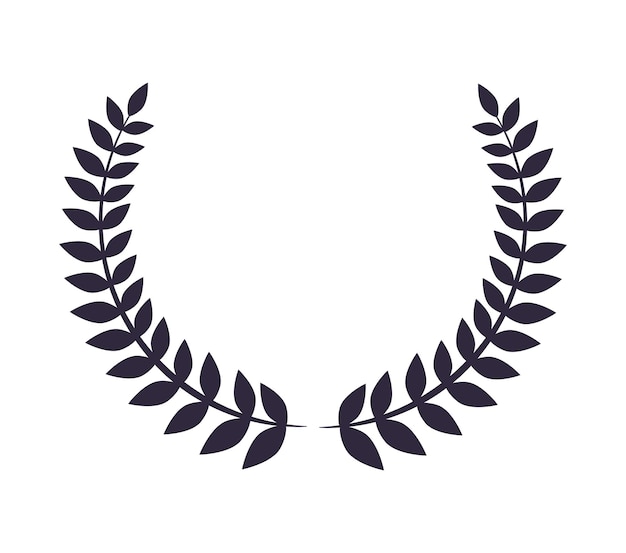 laurel leaves icon white background