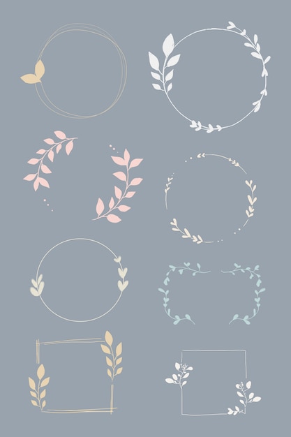 Free vector laurel wreath set