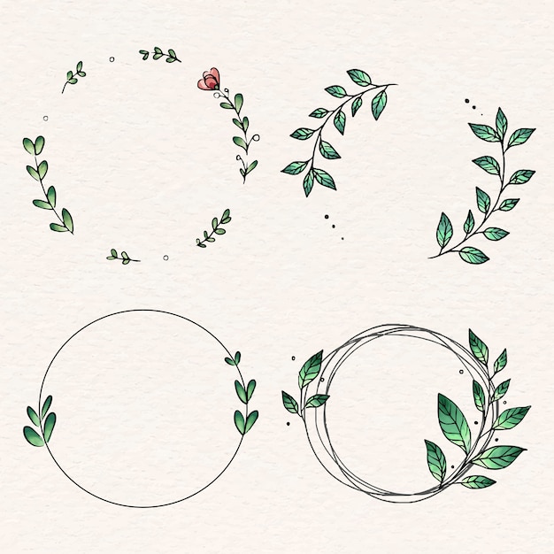 Free vector laurel wreath set