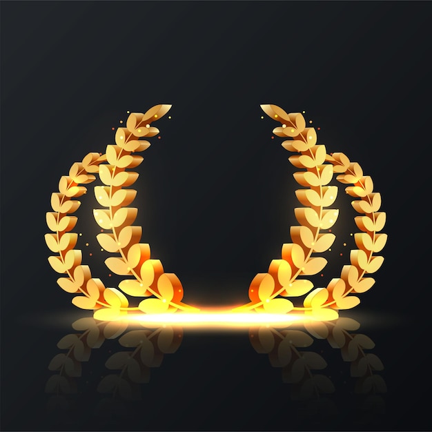 Free Vector laurel wreaths symbol of victory glory and success