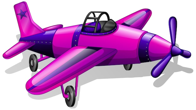 Free Vector a lavender vintage plane