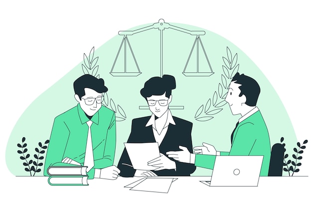 Law firm concept illustration