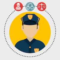 Free vector law and legal justice graphic