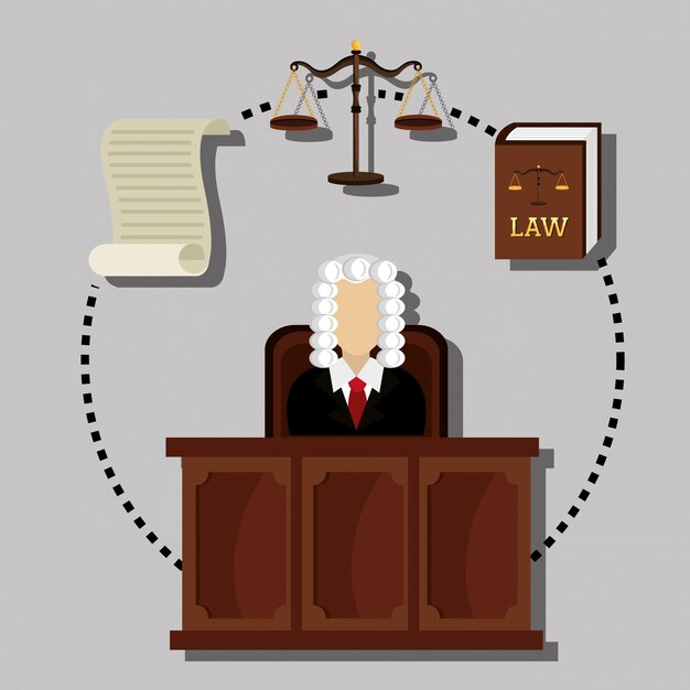 Free Vector law and legal justice graphic 