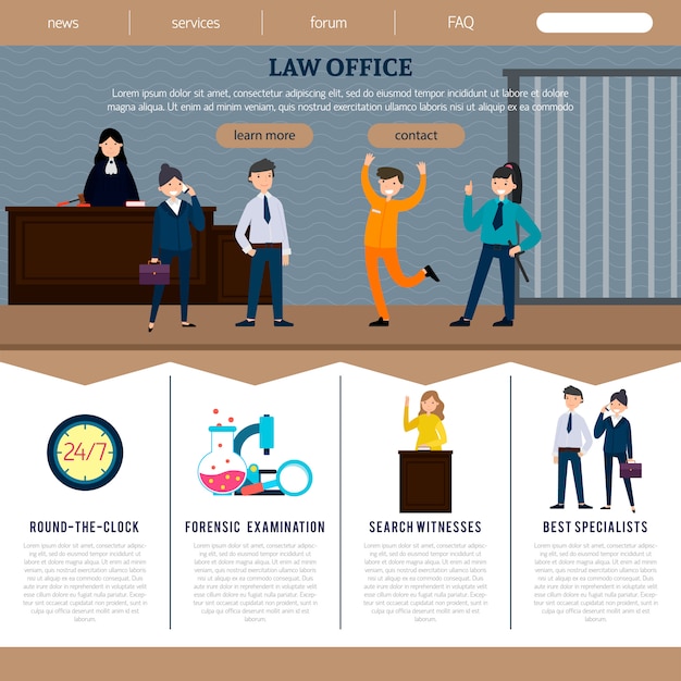 Free Vector law office web site template