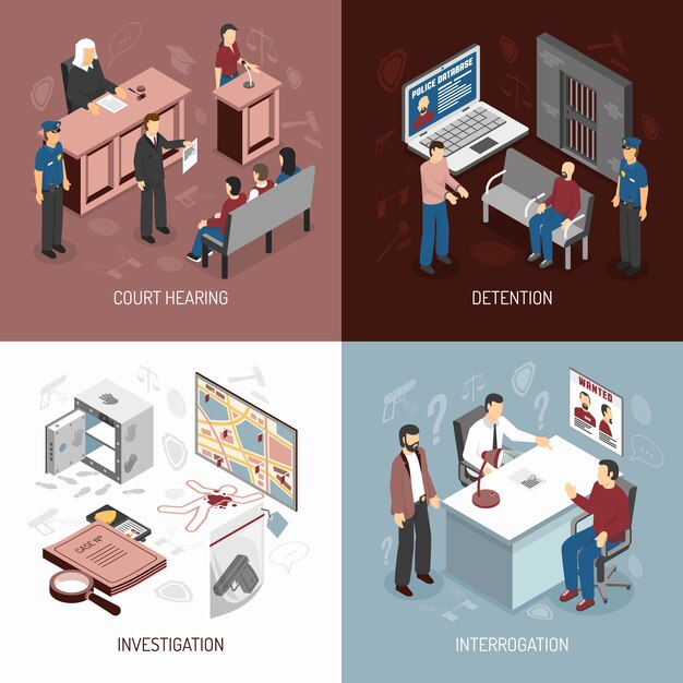 Law System Isometric Concept