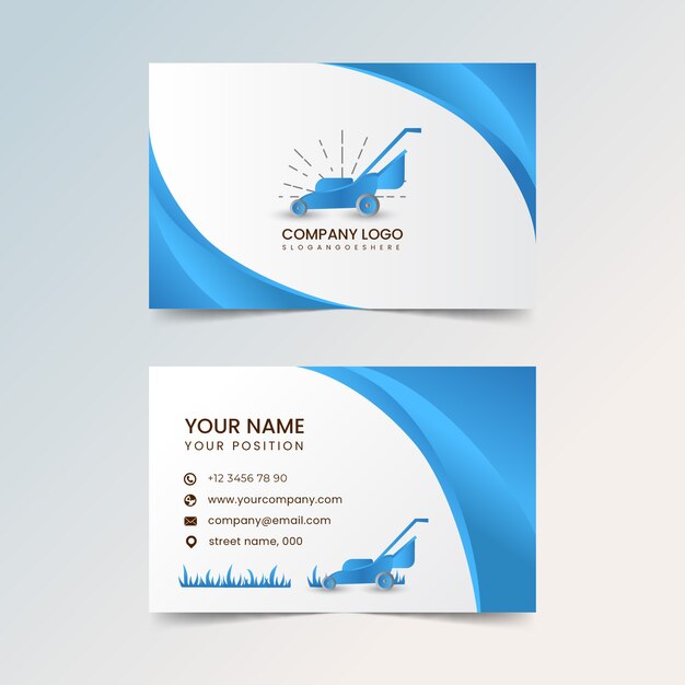 Lawn care business card template