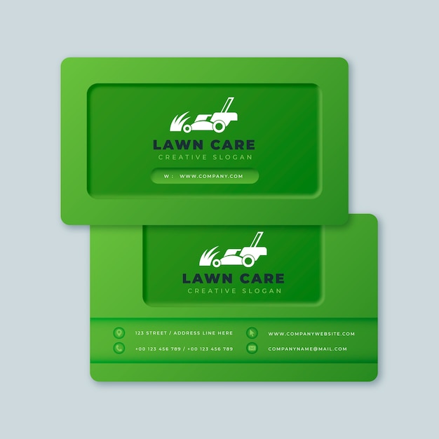 Free vector lawn care business card template