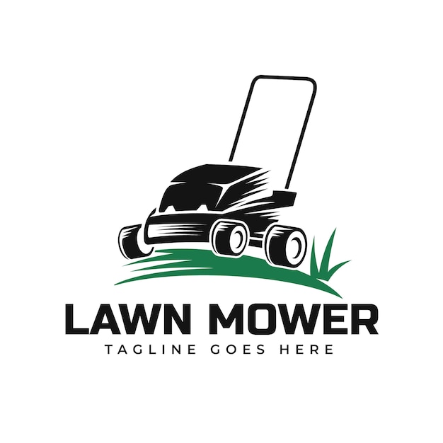 Free vector lawn mower logo template