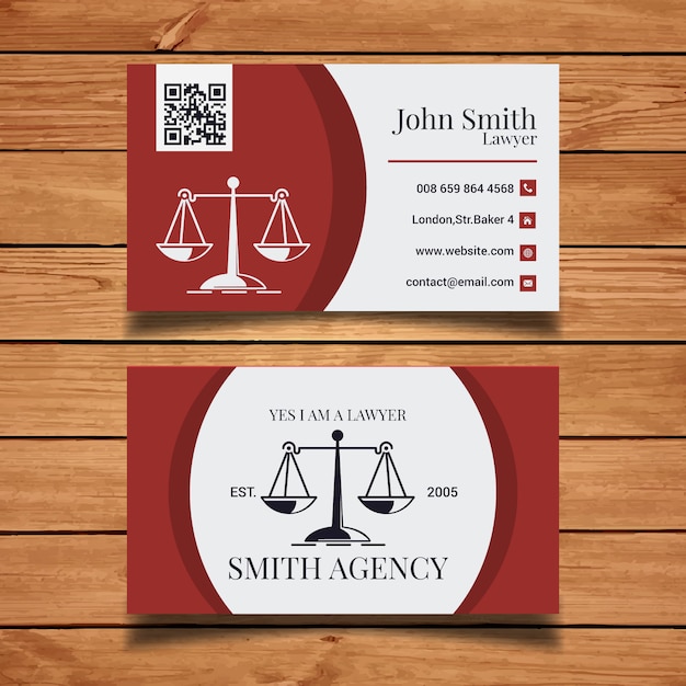 Lawyer business card template