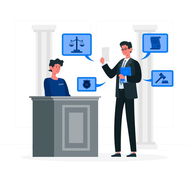 Lawyer concept illustration