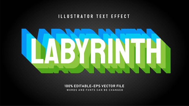 Layered Labyrinth  text style effect