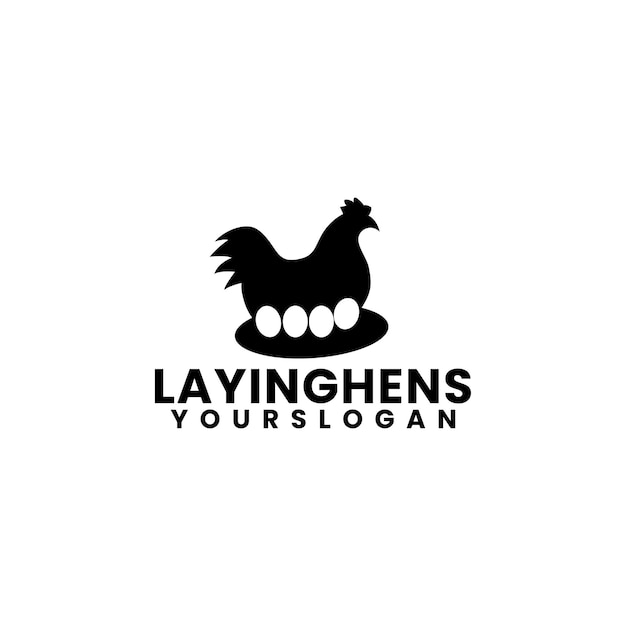 Free Vector laying hens logo design template