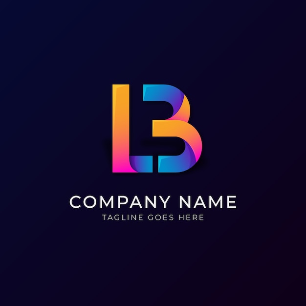 Free Vector lb logo design template