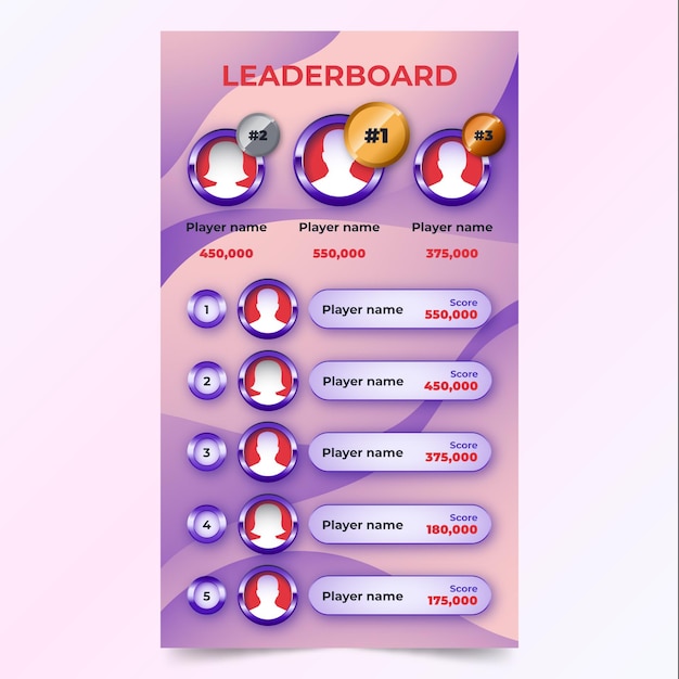 Leaderboard with abstract background