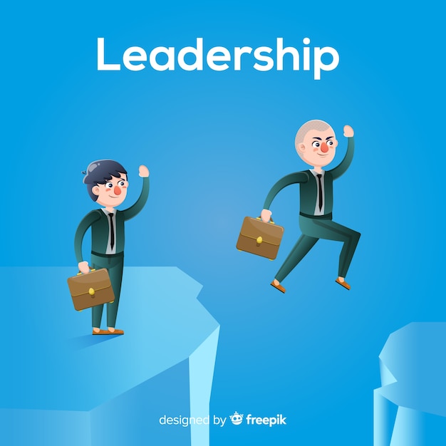 Leadership background in flat design