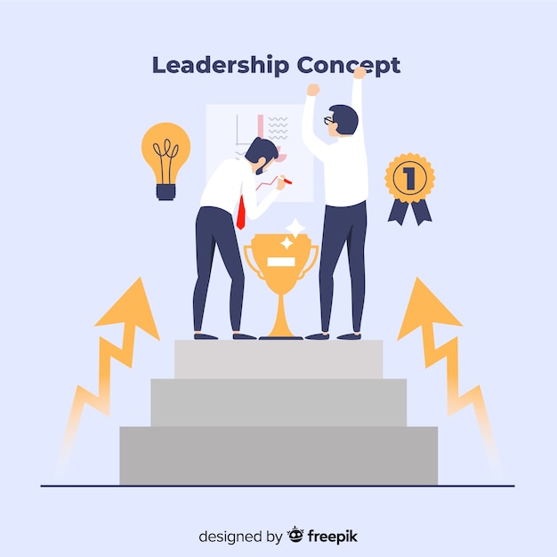 Free Vector leadership concept in flat style