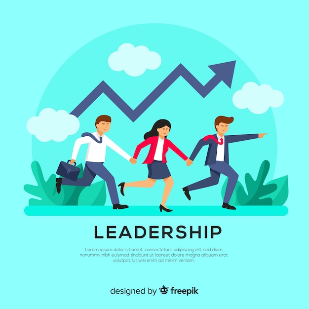 Free Vector leadership design in flat style