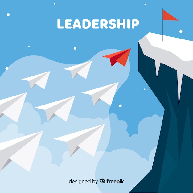 Free Vector leadership design in flat style