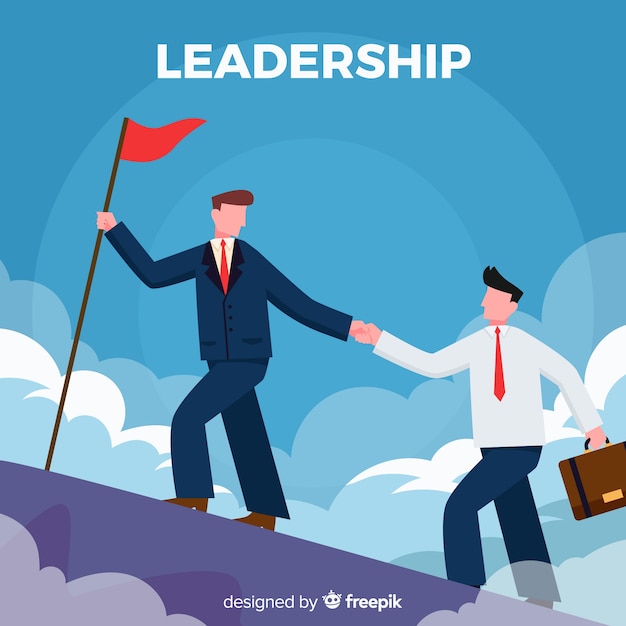 Leadership design in flat style