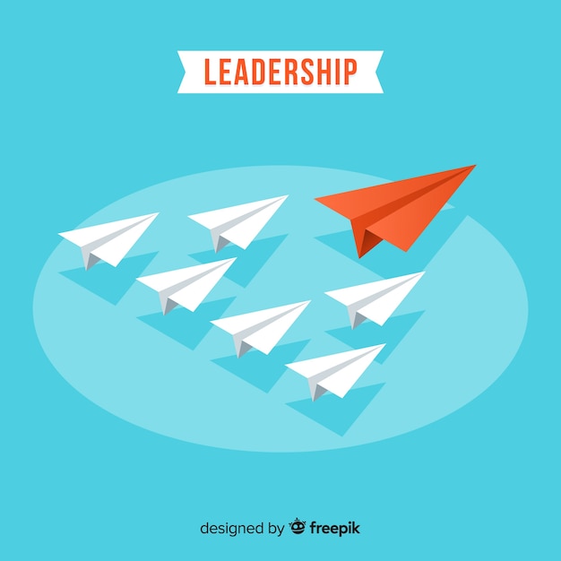 Free Vector leadership design with paper planes