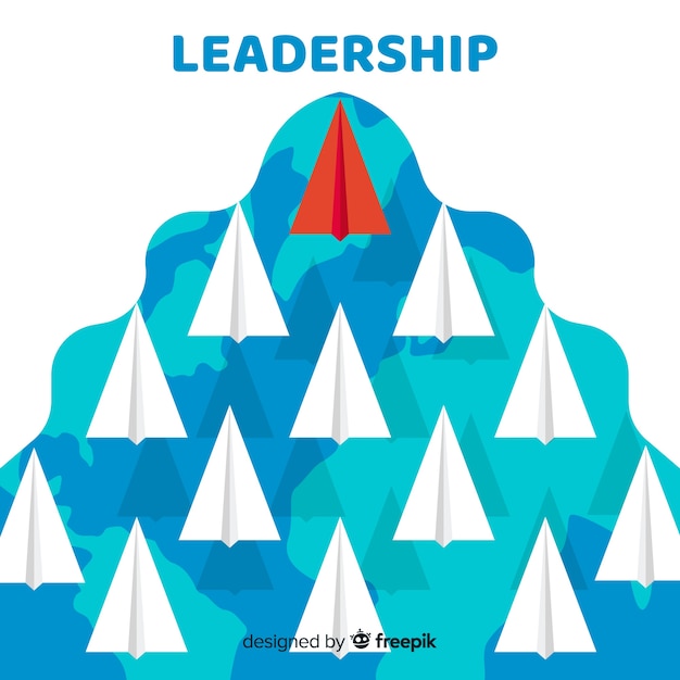 Free Vector leadership design with paper planes