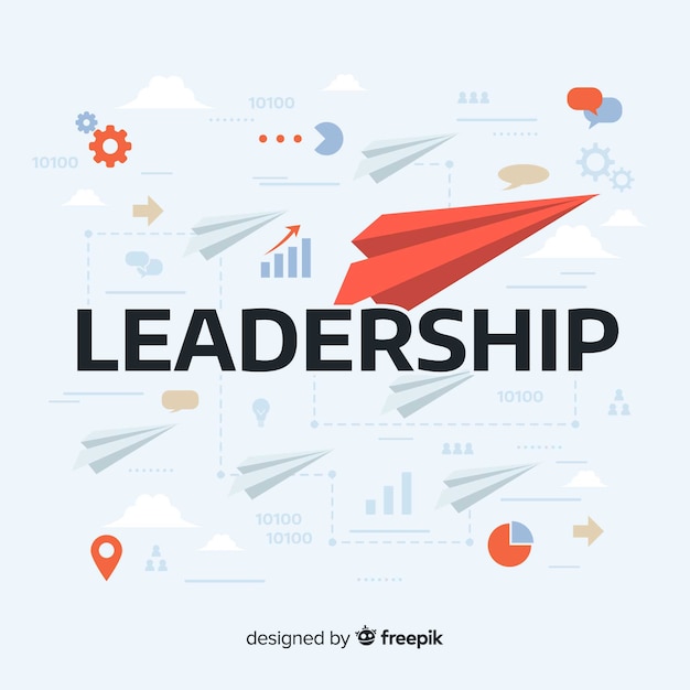 Free Vector leadership and paper planes concept