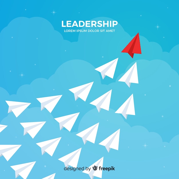 Free Vector leadership and paper planes concept