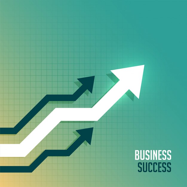 Leading business arrow toward upward side background