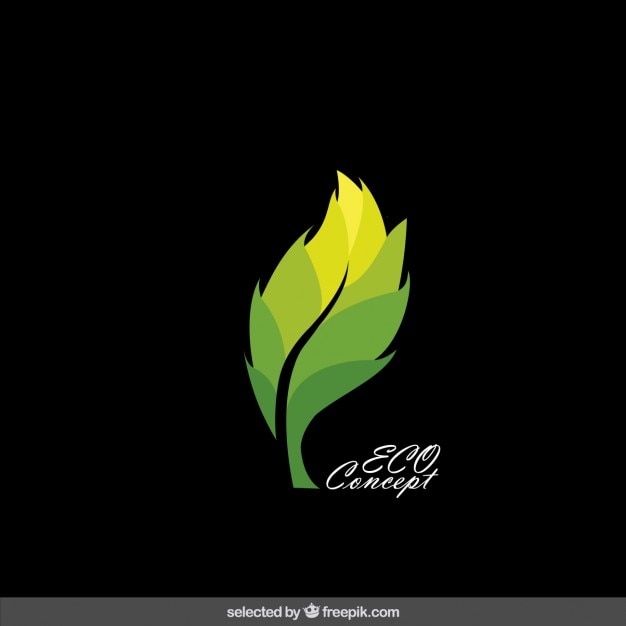 Free vector leaf eco logo