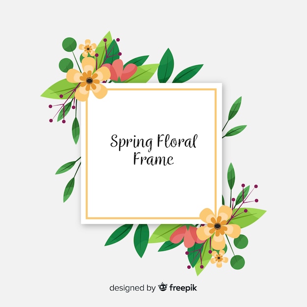 Leaf frame spring background