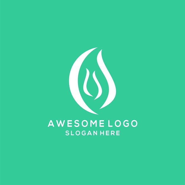 Free vector leaf green logo company gradient design template