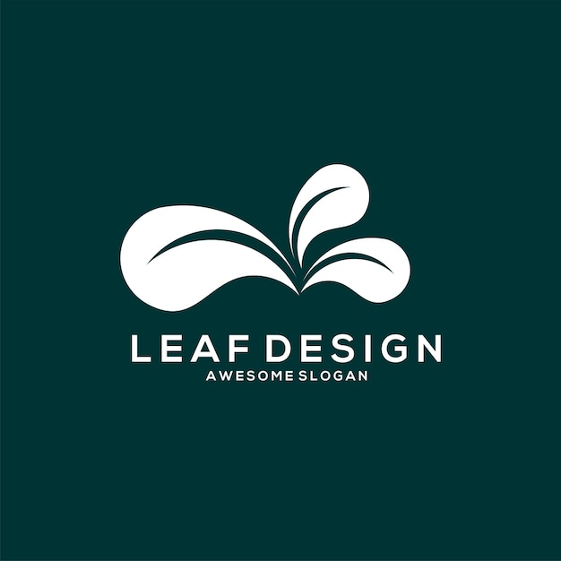 Free Vector leaf logo minimalist gradient style design