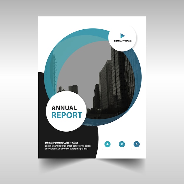 Free Vector leaflet with circular shapes