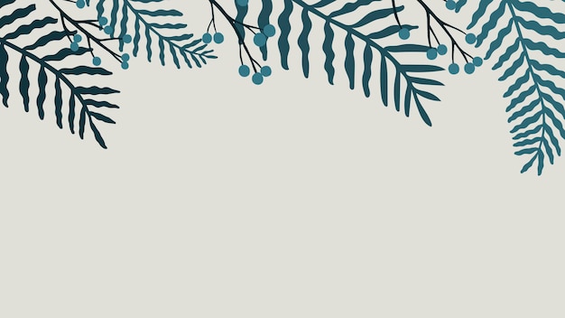 Free Vector leafy botanical copy space mobile wallpaper vector