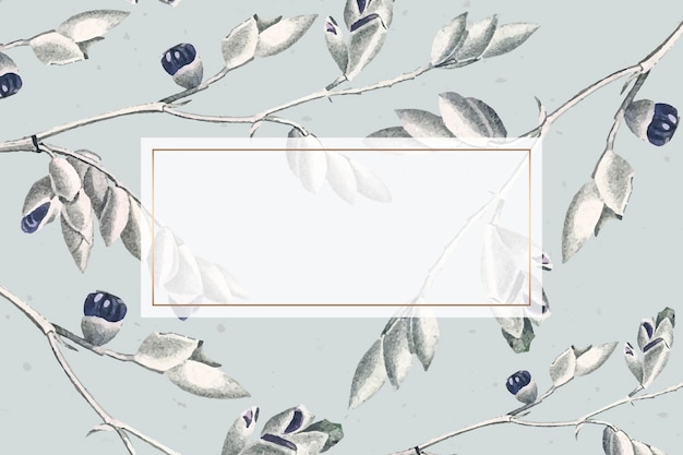 Free vector leafy rectangle frame design