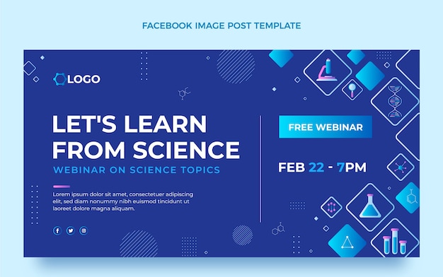 Learn science facebook post template