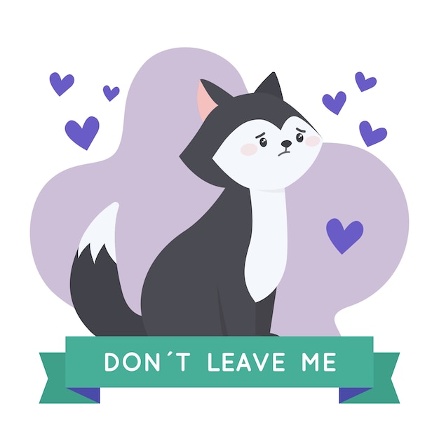 Don't leave me adopt a pet concept