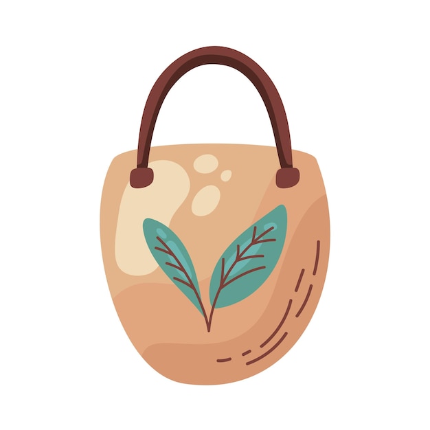 Free Vector leaves symbol on bag